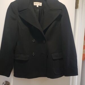 Michael Kors Classic Black Peacoat for Women